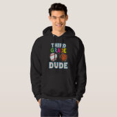 3rd Grade Dude Back To School Third Student Kid Ba Hoodie (Voorkant volledig)