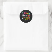 3rd Grade Here I Come Teacher Back To School Boys Ronde Sticker (Tas)
