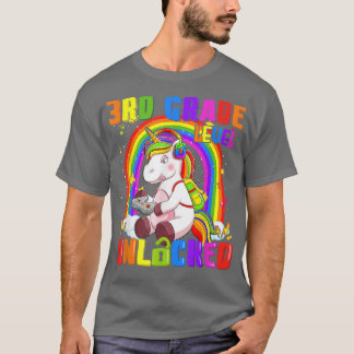 3rd Grade Level Unlocked Rainbow Unicorn Back To S T-shirt