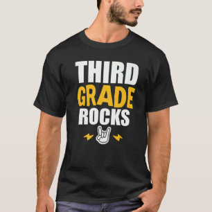 3rd Grade Rocks Terug naar School Music Teacher St T-shirt