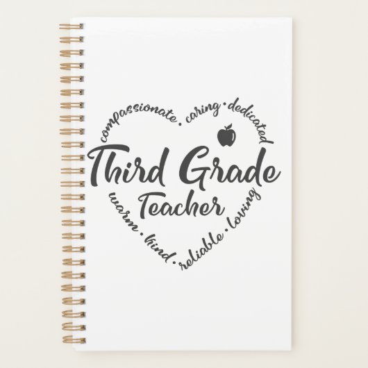 3rd Grade Teacher, Third grade teacher Planner (Voorkant)