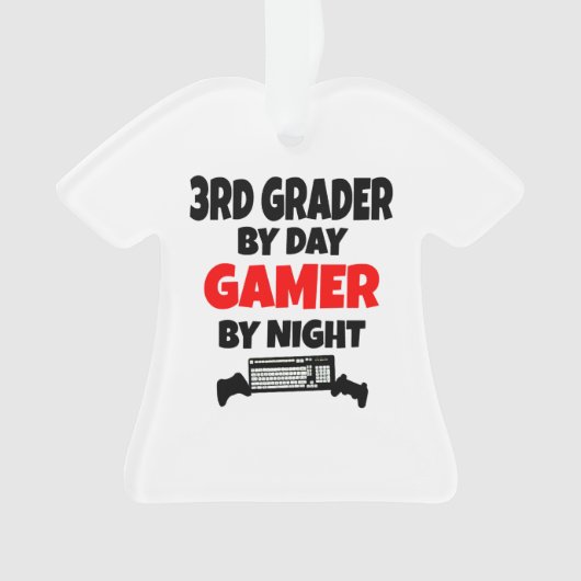 3rd Grader beroemd gemaakt door Day Gamer By Night Ornament (voorkant)