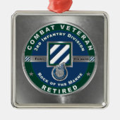 3rd ID Infantry Division Christmas Retired Metalen Ornament (Voorkant)