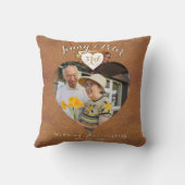 3rd Leather (Afbeelding) Wedding Jubileum foto Kussen (Achterkant)