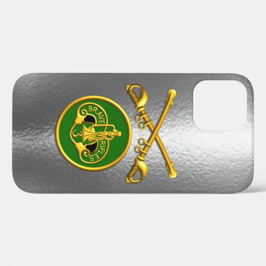 3rd Pantsercavalerie Crossed Sabers Metal Case-Mate iPhone Case (Achterkant (horizontaal))