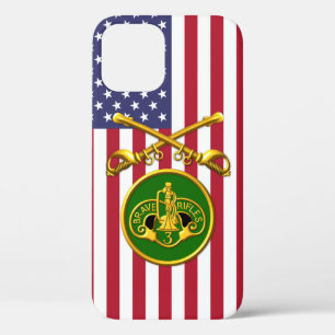 3rd Pantsercavalerie Crossed Sabres Vlag VS iPhone 12 Hoesje