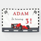 3rd Race Car Birthday – Party Banner Fun! (Horizontaal)
