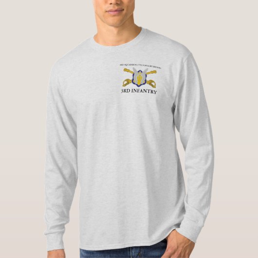 3RD SQUADRON 17TH CAVALRY (RECON) 3RD INFANTRY  T-SHIRT (Voorkant)