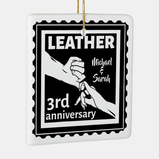 3RD Weddenschap met traditionele handen Keramisch Ornament (Rechts)