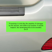 3SqRepas # 59 Bumper Sticker (En voiture)
