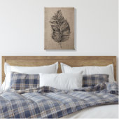 3Taupe Canvas Wall Art Afdruk (Insitu (Slaapkamer))