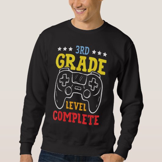 3th Grade Level Complete Gamer Class Of Graduation Trui (Voorkant)