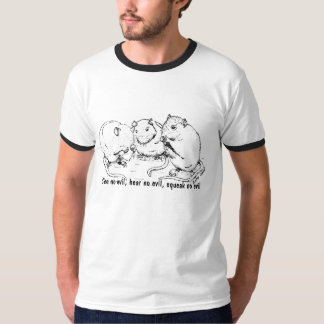 3wisefuzzmonkies, zie geen kwaad, hoor geen kwaad, t-shirt