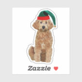 3x3 Aangepaste Vinyl Sticker - Kerst gouden doodle (Vel)