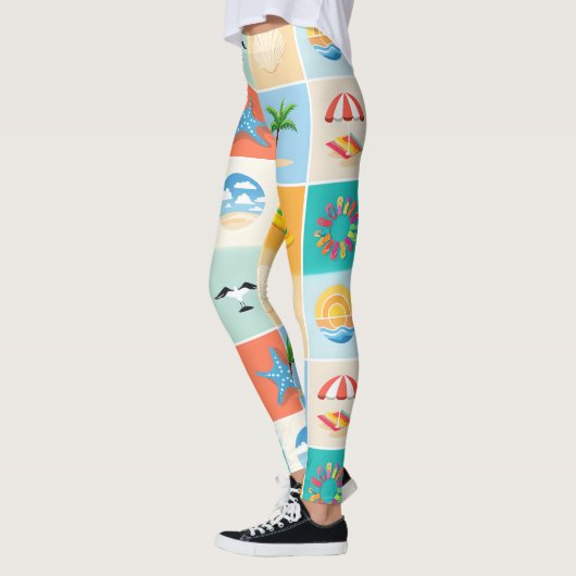 3x3 Beach Pattern Design Leggings (Links)