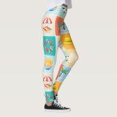 3x3 Beach Pattern Design Leggings (Rechts)