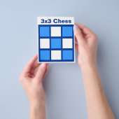 3x3 - Chess LABEL Grid (1-1/4-inch koelkast magnet Flyer (Hand)