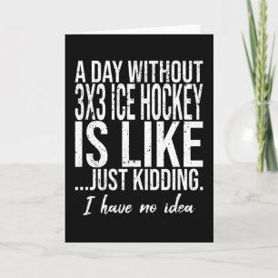 3x3 IJshockey grappig sportcadeau Kaart