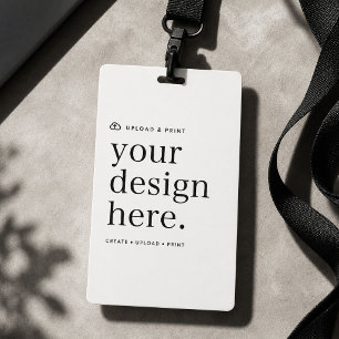 3x5 Badge ID kaart Uw ontwerp uploaden naam badg