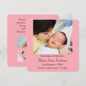 3x5 Broer kondigt geboorte van zus aan Aankondiging (Voorkant / Achterkant)