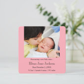 3x5 Broer kondigt geboorte van zus aan Aankondiging (Staand voorkant)