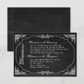 3x5 Direction Card Wedding Chalkboard Cha Informatiekaartje (Voorkant / Achterkant)
