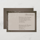 3x5 Direction-kaart in het najaar van Floral Fall  Informatiekaartje (Voorkant / Achterkant)