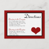 3x5 Directions Carte Mariage Penguin Love Couple (Devant)