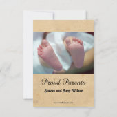 3x5 Faire-part de naissance Meilleur cadeau de Noë (Dos)