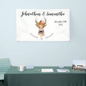3'x5' gepersonaliseerde banner Boho Deer Buck Head (Beurs)