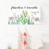 3'x5' gepersonaliseerde banner Boho Llama Bohemian (Insitu)
