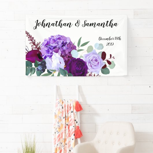 3'x5' Gepersonaliseerde Banner Lavendel Hibiscus o (Insitu)