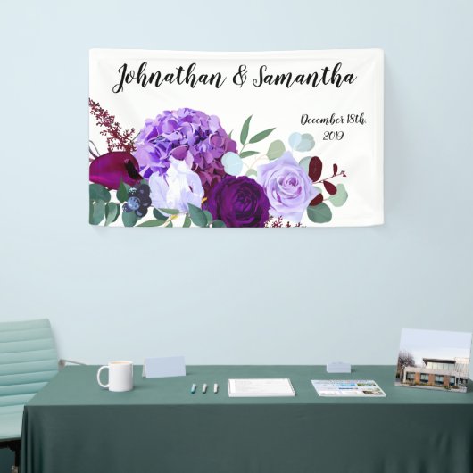 3'x5' Gepersonaliseerde Banner Lavendel Hibiscus o (Beurs)