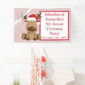 3'x5' gepersonaliseerde banner rendieren kerst XMA (Insitu)