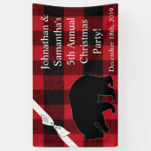 3'x5' gepersonaliseerde banner rood geruite zwart (Verticaal)