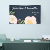 3'x5' Gepersonaliseerde Banner Witte Bloemen op (Beurs)