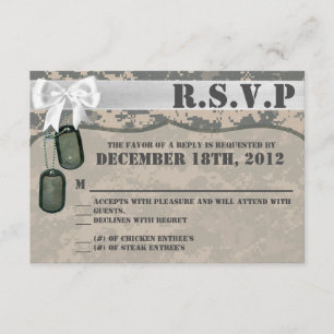 3x5 R.S.V.P. Antwoord Card ARMY ACU Uniform Camo C