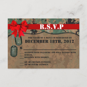 3x5 R.S.V.P. Beantwoorden Kaart Marine DIGITAL PRI