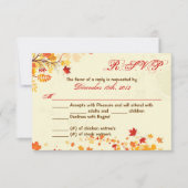 3x5 R.S.V.P. Carte de réponse Brise Automne Feuill (Devant)