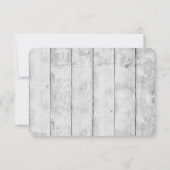 3x5 R.S.V.P. Carte de réponse Burlap M. et Mme Ban (Dos)