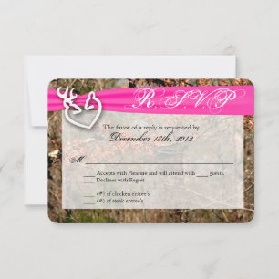 3x5 R.S.V.P. Carte de réponse Deer Couple Doe Buck