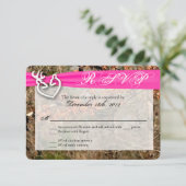 3x5 R.S.V.P. Reply Card Deer Couple Doe Buck Camo RSVP Kaartje (Staand voorkant)