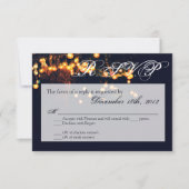 3x5 R.S.V.P. Reply Card Oak Tree String Lights Nig RSVP Kaartje (Voorkant)