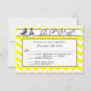 3x5 R.S.V.P. Reply Card Teenage Sneakers Chevron RSVP Kaartje