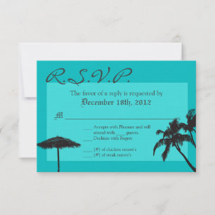 3x5 R.S.V.P. Réponse Card Beach Breeze Ocean Water