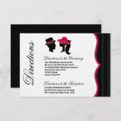 3x5 Richtingenkaart Formele Petten Elegant Retro Informatiekaartje (Voorkant / Achterkant)