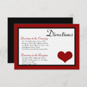 3x5 Routebeschrijving Kaart Bruiloftspinguïn Love (Voorkant / Achterkant)