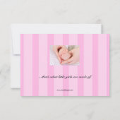 3x5 Sucre et épices Faire-part de naissance fille  (Dos)