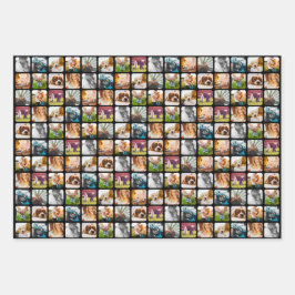 3x Sheets 10 Photo Template Rond Wrapping Paper