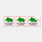 3x STICKER VOITURE sanglier - UNE ARDEUR D'AVANCE